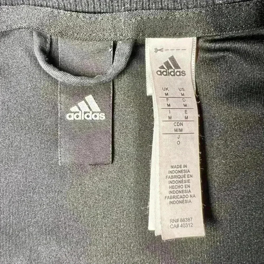 Adidas Men’s Black Bomber Jacket with Adidas Logo on Back Size Medium - Picture 13 of 13